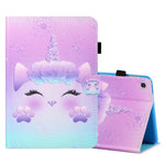 Custodia in pelle flip orizzontale con cuciture a disegno colorato con supporto e slot per schede, For Samsung Galaxy Tab A7 Lite 8.7 (2021) T220