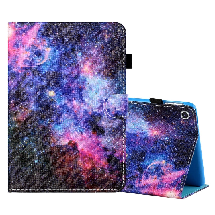 Custodia in pelle flip orizzontale con cuciture a disegno colorato con supporto e slot per schede, For Samsung Galaxy Tab A7 Lite 8.7 (2021) T220