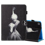 Custodia in pelle flip orizzontale con cuciture a disegno colorato con supporto e slot per schede, For Samsung Galaxy Tab A7 Lite 8.7 (2021) T220