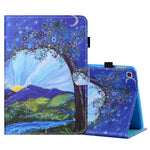 Custodia in pelle flip orizzontale con cuciture a disegno colorato con supporto e slot per schede, For Samsung Galaxy Tab A7 Lite 8.7 (2021) T220