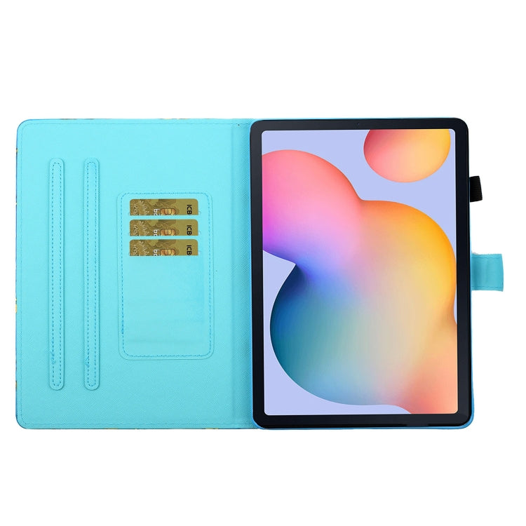 Custodia in pelle flip orizzontale con cuciture a disegno colorato con supporto e slot per schede, For Samsung Galaxy Tab A7 Lite 8.7 (2021) T220