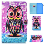 Custodia in pelle flip orizzontale con cuciture a disegno colorato con supporto e slot per schede, For Samsung Galaxy Tab A7 Lite 8.7 (2021) T220