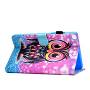 Custodia in pelle flip orizzontale con cuciture a disegno colorato con supporto e slot per schede, For Samsung Galaxy Tab A7 Lite 8.7 (2021) T220