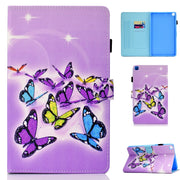 Custodia in pelle flip orizzontale con cuciture a disegno colorato con supporto e slot per schede, For Samsung Galaxy Tab A7 Lite 8.7 (2021) T220