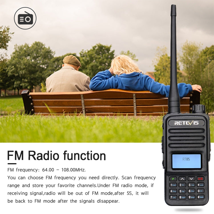 Radio palmare dual band Retevis RT85 200 canali