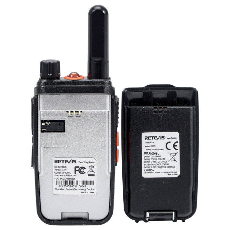 Walkie Talkie RETEVIS RB35 2W 16 Canali FRS USA