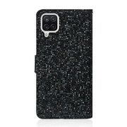 Custodia in pelle con apertura orizzontale in polvere glitterata con slot per schede, supporto e cordino, For Samsung Galaxy A22 4G, For Samsung Galaxy A22 5G