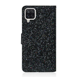 Custodia portafoglio in pelle glitterata per Samsung Galaxy A22