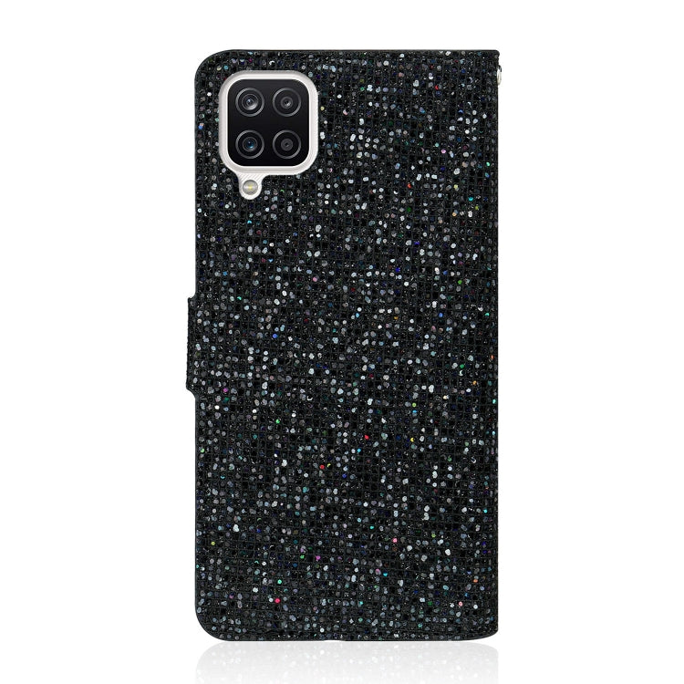 Custodia portafoglio in pelle glitterata per Samsung Galaxy A22
