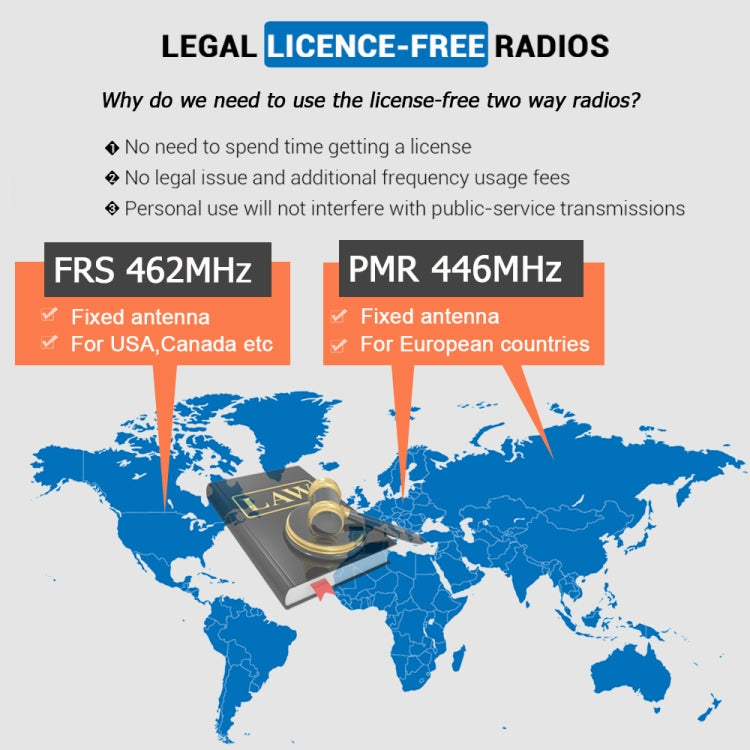 RETEVIS RB37 US Frequenza 462.5625-467.7125MHz 22CHS FRS Radio bidirezionale senza licenza Palmare Bluetooth Walkie Talkie, RB37