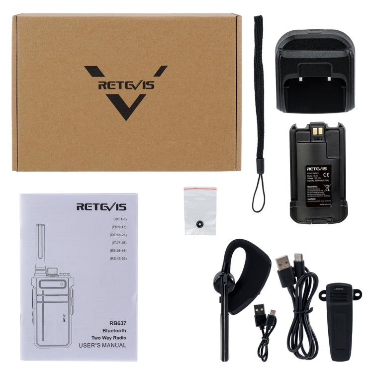 Walkie Talkie Retevis RB637 PMR446 16 Canali Bluetooth