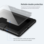 NILLKIN Custodia in pelle a ribalta orizzontale con paraurti con slot per penna e supporto, For iPad 10.2 2021 / 2020 / 2019