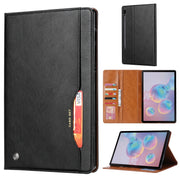 Custodia in pelle a vibrazione orizzontale con chiusura a doppia piega in vitello con cornice per foto e supporto, fessure per carte e portafoglio, For Samsung Galaxy Tab S7 Lite, For Samsung Galaxy A7 Lite T220 / T225