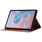 Custodia in pelle a vibrazione orizzontale con chiusura a doppia piega in vitello con cornice per foto e supporto, fessure per carte e portafoglio, For Samsung Galaxy Tab S7 Lite, For Samsung Galaxy A7 Lite T220 / T225