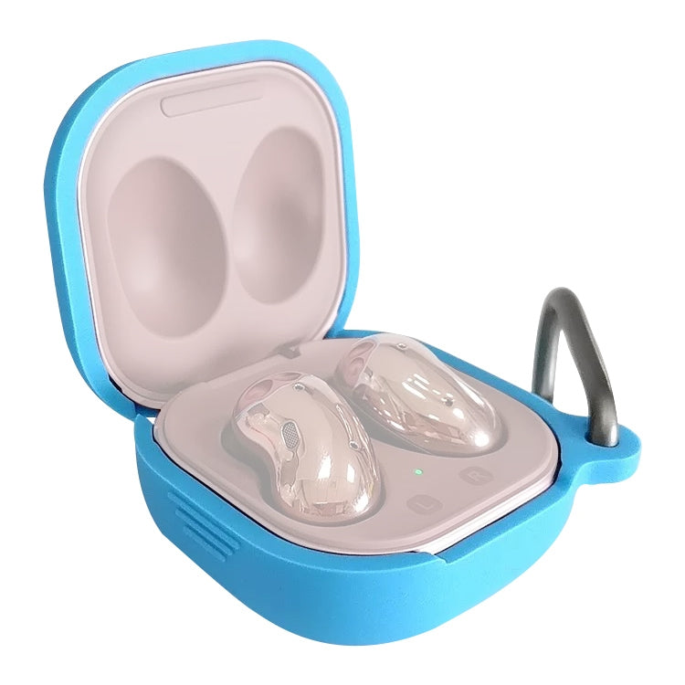 Custodia protettiva in silicone per auricolari Bluetooth Samsung Galaxy Buds Live / Pro con gancio