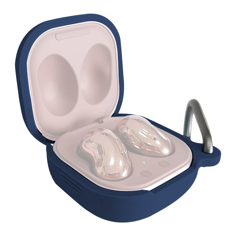 Custodia protettiva in silicone per auricolari Bluetooth Samsung Galaxy Buds Live / Pro con gancio