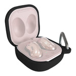 Custodia protettiva in silicone per auricolari Bluetooth Samsung Galaxy Buds Live / Pro con gancio