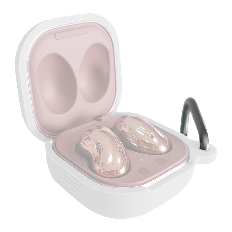 Custodia protettiva in silicone per auricolari Bluetooth Samsung Galaxy Buds Live / Pro con gancio