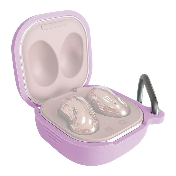 Custodia protettiva in silicone per auricolari Bluetooth Samsung Galaxy Buds Live / Pro con gancio