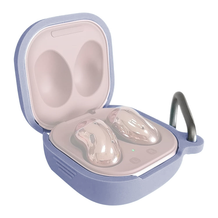Custodia protettiva in silicone per auricolari Bluetooth Samsung Galaxy Buds Live / Pro con gancio