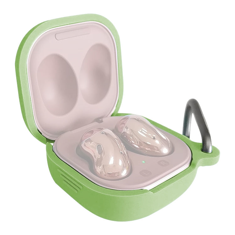Custodia protettiva in silicone per auricolari Bluetooth Samsung Galaxy Buds Live / Pro con gancio