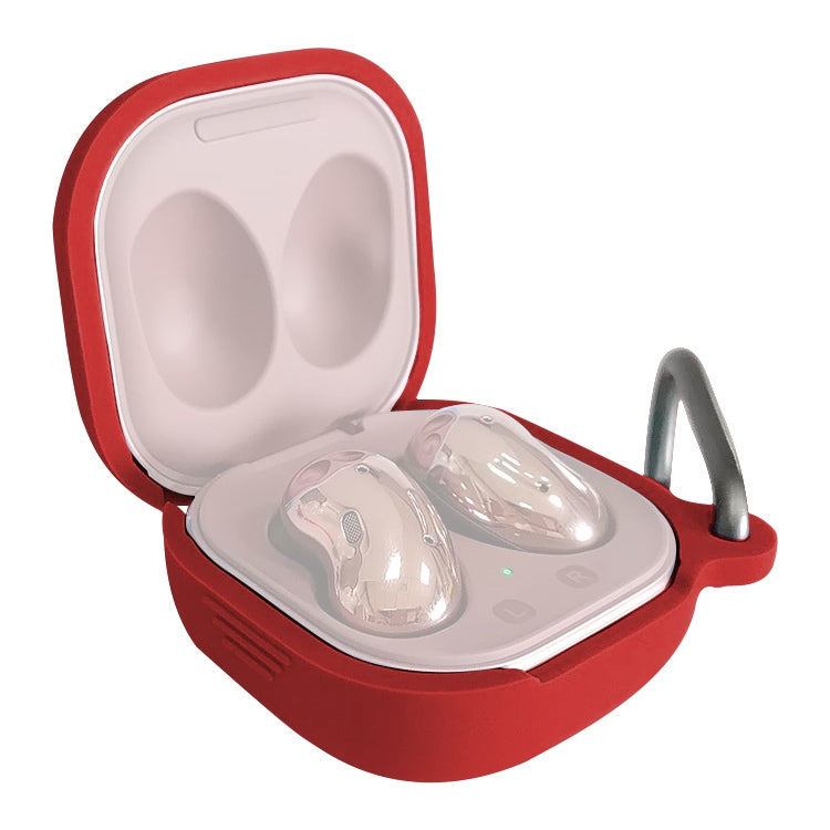 Custodia protettiva in silicone per auricolari Bluetooth Samsung Galaxy Buds Live / Pro con gancio