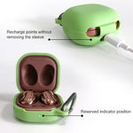 Custodia protettiva in silicone per auricolari Bluetooth Samsung Galaxy Buds Live / Pro con gancio