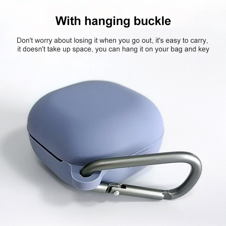 Custodia protettiva in silicone per auricolari Bluetooth Samsung Galaxy Buds Live / Pro con gancio