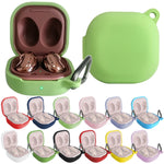 Custodia protettiva in silicone per auricolari Bluetooth Samsung Galaxy Buds Live / Pro con gancio