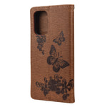 Custodia in pelle a ribalta orizzontale con goffratura farfalle con supporto, slot per carte e portafoglio, For Xiaomi Redmi Note 10S