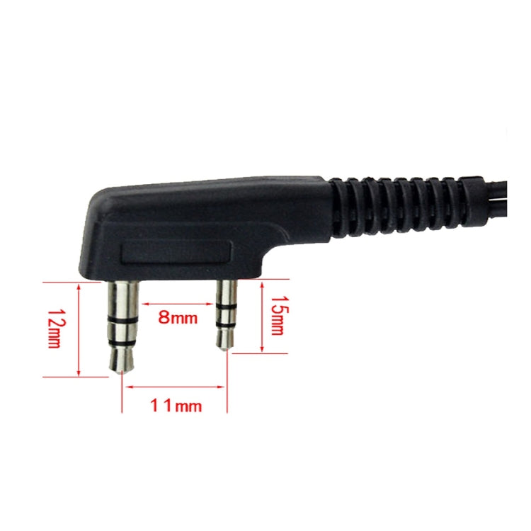 RETEVIS TK 2 Pin Clip Lunga Guida Aria Tubo Acustico Nascosto Altoparlante Microfono per H-777 / RT-5R / RT-5RV / RT-B6, TK Long Clip