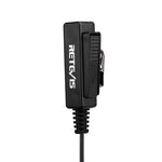 Microfono con tubo acustico nascosto per Kenwood e Retevis