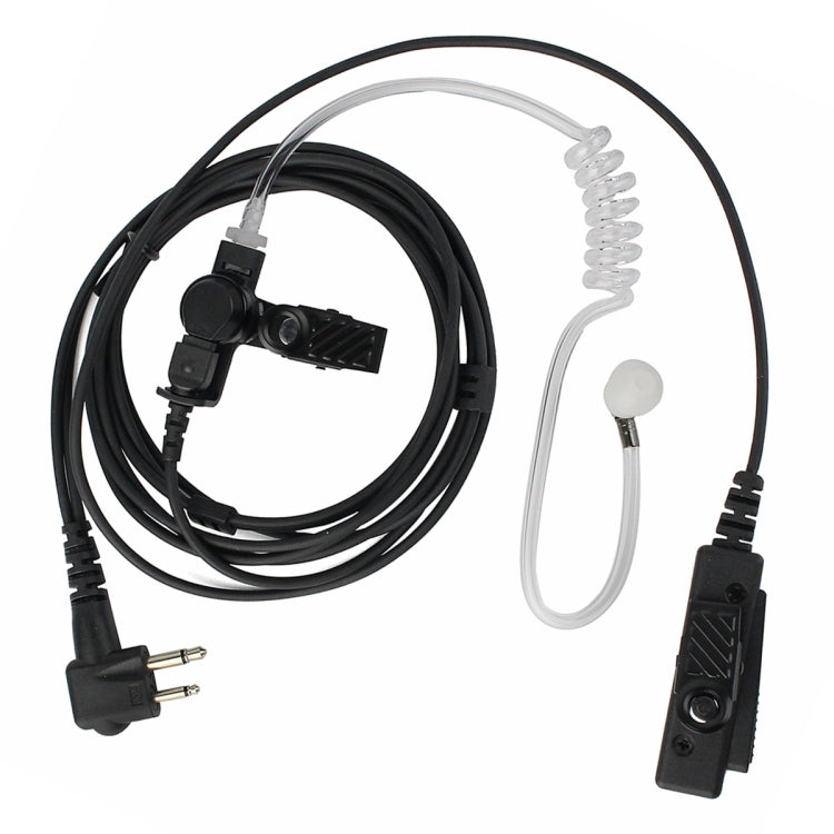 RETEVIS M Microfono altoparlante auricolare con tubo acustico nascosto con clip lunga a 2 pin, M Long Clip