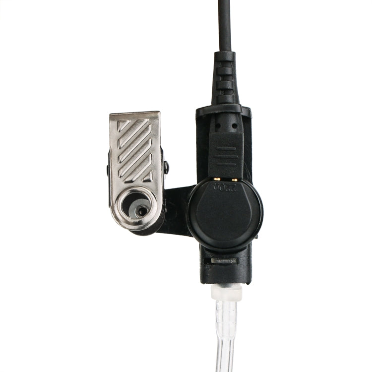 RETEVIS M Microfono altoparlante auricolare con tubo acustico nascosto con clip lunga a 2 pin, M Long Clip