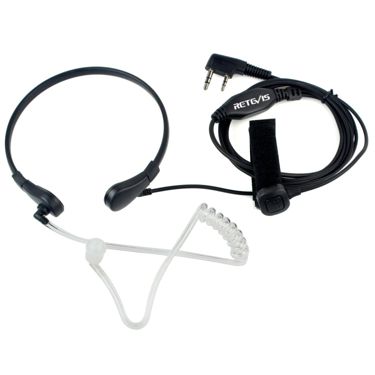 RETEVIS TK Throat PTT Covert Acoustic Tube Earpiece Microphone Speaker for H-777 / RT-5R / RT-5RV / RT-B6, TK Throat