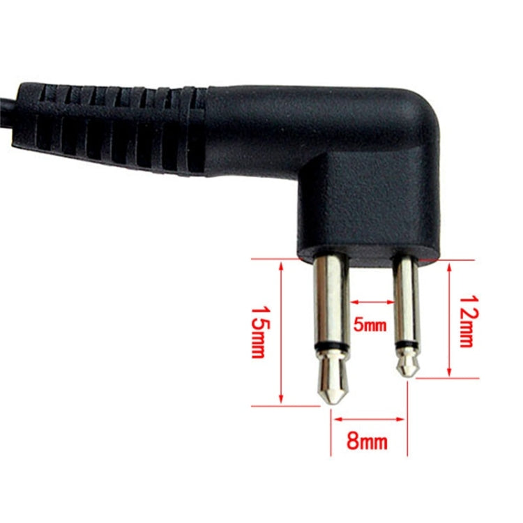 RETEVIS M Microfono altoparlante auricolare con tubo acustico nascosto per gola PTT, M Throat