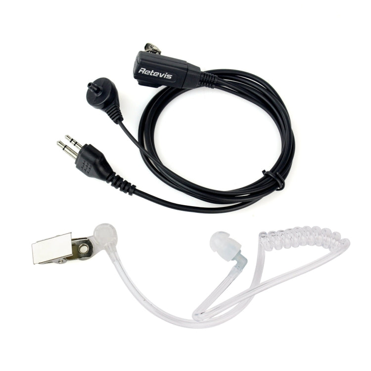 RETEVIS C9019 2 Pin Hidden Acoustic Tube In-Line Air Guide Earpiece Microphone for Midland Radios, C9020