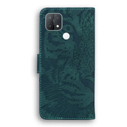 Custodia in pelle a ribalta orizzontale con motivo a tigre in rilievo con supporto, slot per carte e portafoglio, For OPPO A15 / A15S, For OPPO A55 5G / A54 4G, For OPPO Realme V11 5G, For OPPO A74 4G / F19 4G