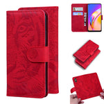 Custodia portafoglio in pelle con motivo tigre per Realme 8