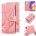 Custodia portafoglio in pelle con motivo tigre per Realme 8