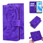 Custodia portafoglio in pelle con motivo tigre per Realme 8