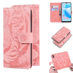 Custodia portafoglio in pelle con motivo tigre per Realme 8