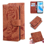 Custodia portafoglio in pelle con motivo tigre per Realme 8