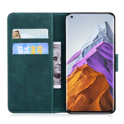 Custodia in pelle a ribalta orizzontale con motivo a tigre in rilievo con supporto, slot per carte e portafoglio, For Xiaomi Mi 11 Pro
