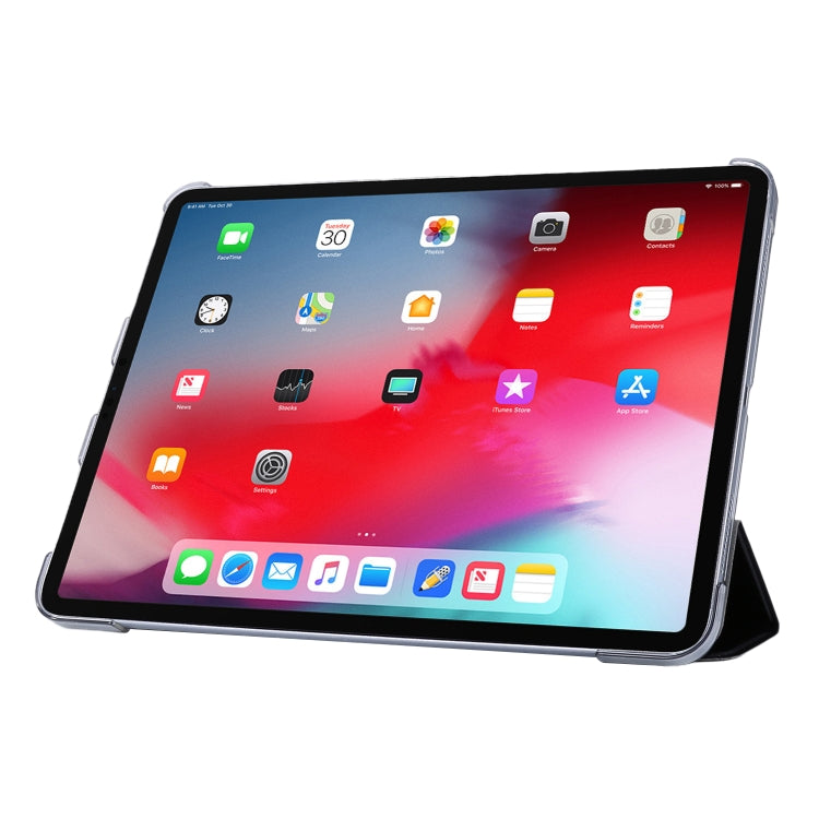 Custodia in pelle pieghevole orizzontale tripla con struttura in seta con supporto e slot per penna, For iPad Pro 11 (2021)