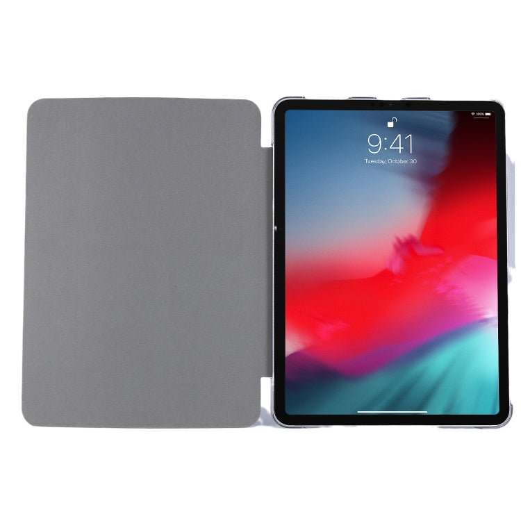 Custodia in pelle pieghevole orizzontale tripla con struttura in seta con supporto e slot per penna, For iPad Pro 11 (2021)