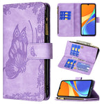 Custodia portafoglio in pelle con cerniera per Xiaomi Redmi 9A