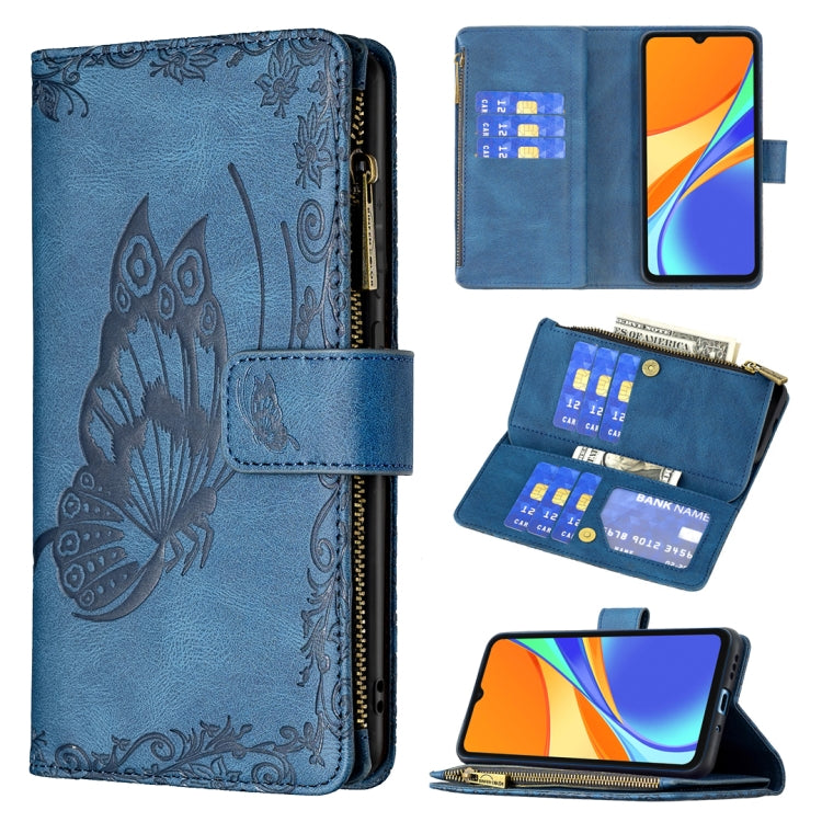 Custodia portafoglio in pelle con cerniera per Xiaomi Redmi 9A