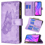 Custodia portafoglio in pelle con cerniera per Xiaomi Redmi 9A