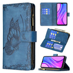 Custodia portafoglio in pelle con cerniera per Xiaomi Redmi 9A